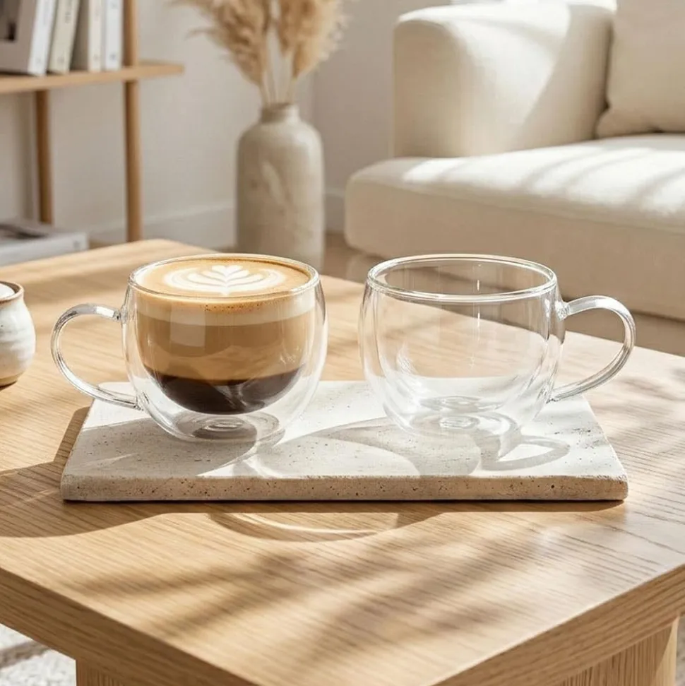 Milano Vetrosa Double Wall Cappuccino Glass, 270ml - Set/2