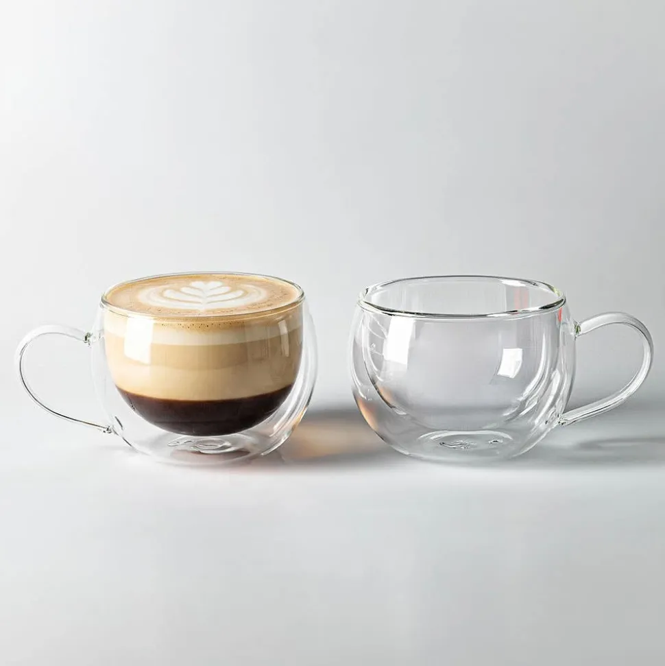 Milano Vetrosa Double Wall Cappuccino Glass, 270ml - Set/2