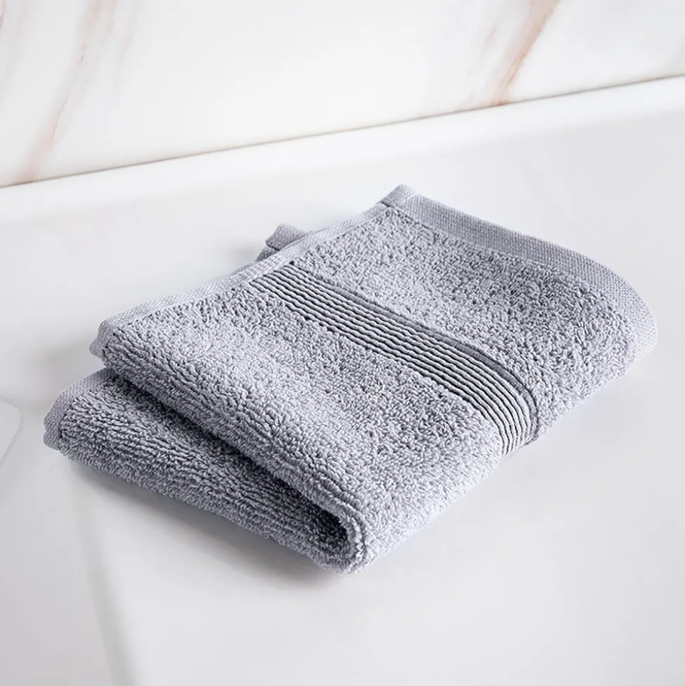 Moda At Home Allure Cotton Face Towel (Marble Grey)