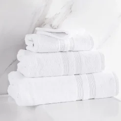 Moda At Home Allure Cotton Face Towel (White)