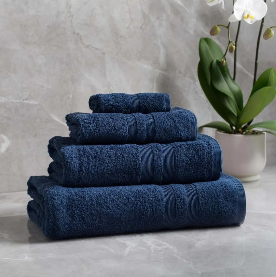 Moda At Home Allure Cotton Hand Towel (Indigo)