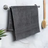 Moda At Home Allure Cotton Hand Towel (Dark Grey)