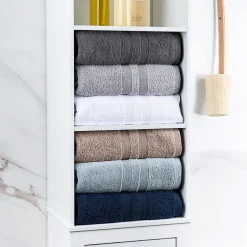 Moda At Home Allure Turkish Cotton Bath Towel (White)