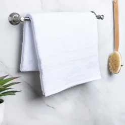 Moda At Home Allure Turkish Cotton Bath Towel (White)