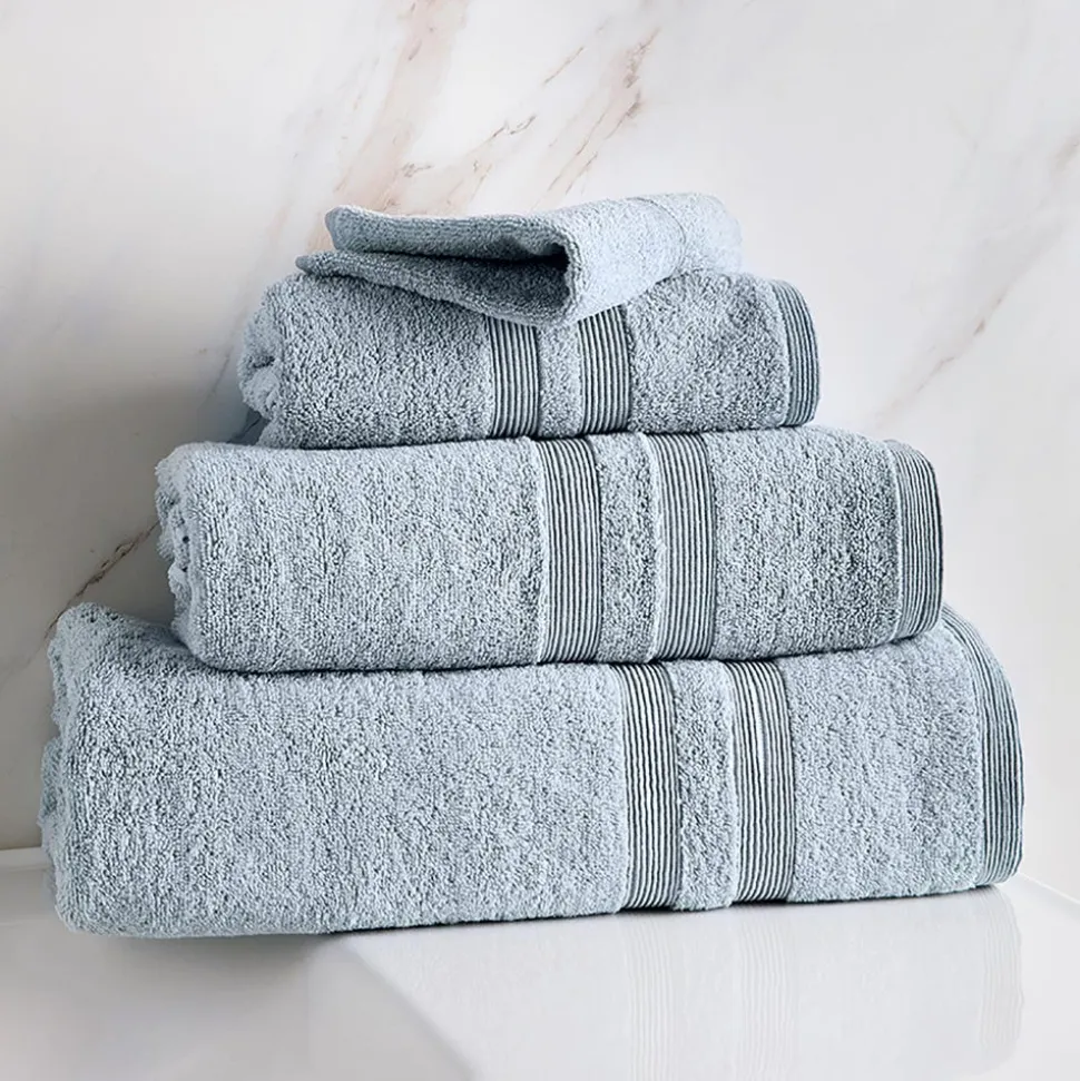 Moda At Home Allure Turkish Cotton Bath Towel (Powder Blue)
