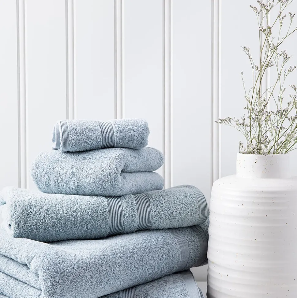 Moda At Home Allure Turkish Cotton Bath Towel (Powder Blue)