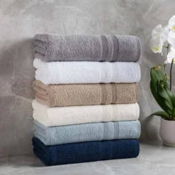 Moda At Home Allure Turkish Cotton Bath Sheet (Indigo)