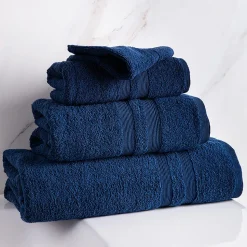Moda At Home Allure Turkish Cotton Bath Towel (Indigo)