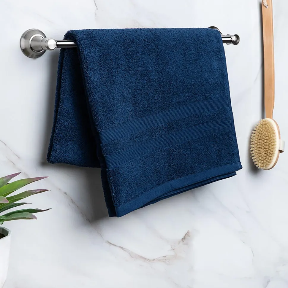 Moda At Home Allure Turkish Cotton Bath Towel (Indigo)