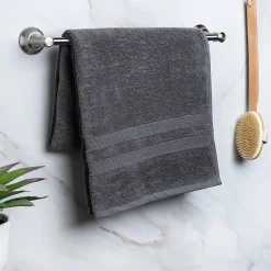 Moda At Home Allure Turkish Cotton Bath Towel (Dark Grey)