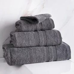 Moda At Home Allure Turkish Cotton Face Towel (Dark Grey)