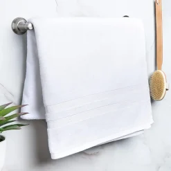 Moda At Home Allure Turkish Cotton Bath Sheet (White)