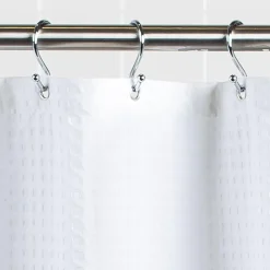Moda At Home Belgian 'Waffle' Shower Curtain (White)