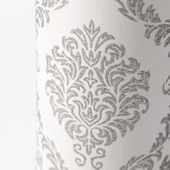 Moda At Home Damask Ceramic Soap Pump (White)