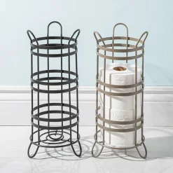 Moda At Home Duke Toilet Paper Reserve-Holder (Black)