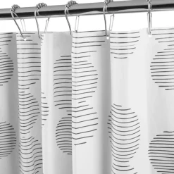 Moda At Home Mylo Peva Shower Curtain (Frost/Black)