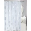 Moda At Home Polyester Fabric 'Zinnia' Shower Curtain (Silver/White)