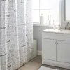 Moda At Home Polyester Fabric 'Positive Saying' Shower Curtain