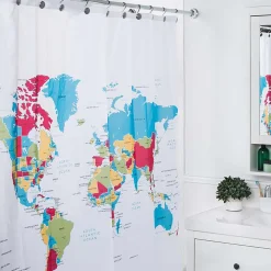Moda At Home Polyester 'Global' Shower Curtain