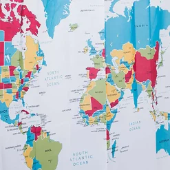Moda At Home Polyester 'Global' Shower Curtain