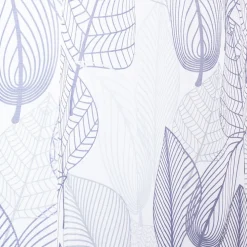 Moda At Home Polyester 'Grey Leaves' Shower Curtain (White/Grey)