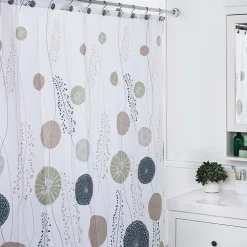 Moda At Home Polyester Shower Curtain "Cirque" (White)