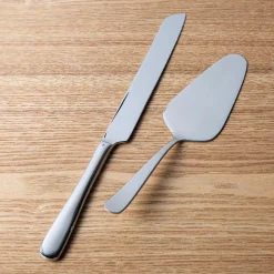 Natural Living Cake Server - Set of 2 (Stainless Steel)