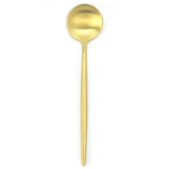 Natural Living Stainless Steel 'Small' Condiment Spoon (Gold)