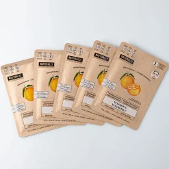 Naturally Biodegrable 100% Brightening Face Sheet Mask - Set of 5