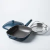 One-Pan Quadra Deep Fry Pan-W Steamer 10in 26 Cm / 3.7 L (Blue Salt)