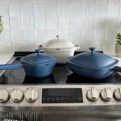 One-Pan Quadra Deep Fry Pan-W Steamer 10in 26 Cm / 3.7 L (Blue Salt)