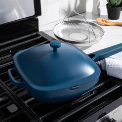 One-Pan Quadra Deep Fry Pan-W Steamer 10in 26 Cm / 3.7 L (Blue Salt)