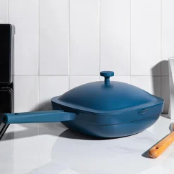 One-Pan Quadra Deep Fry Pan-W Steamer 10in 26 Cm / 3.7 L (Blue Salt)