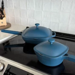 One-Pan Quadra Deep Fry Pan-W Steamer 10in 26 Cm / 3.7 L (Blue Salt)