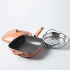 One-Pan Quadra Deep Fry Pan-W Steamer 10in 26 Cm / 3.7 L (Spice)