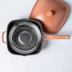 One-Pan Quadra Deep Fry Pan-W Steamer 10in 26 Cm / 3.7 L (Spice)
