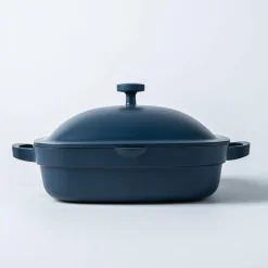 One-Pan Quadra Low Casserole with Lid 26 Cm / 3.8 L (Blue Salt)
