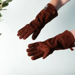 Outset BBQ Leather Grill Glove - Set of 2 (Brown)