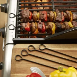 Outset BBQ Non-Stick Kabob Skewer - Set of 6 (Black)