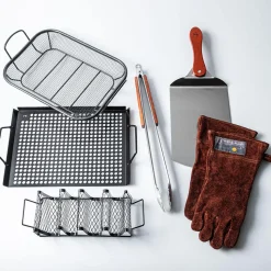 Outset BBQ Non-Stick Mesh Roast Pan (Black)