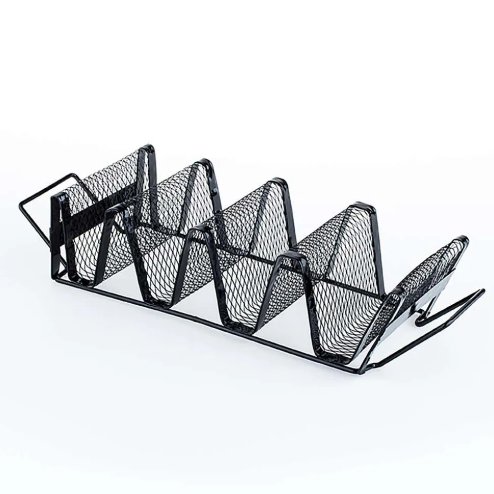 Outset BBQ Non-Stick Taco Rack (Black)