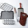 Outset BBQ Rosewood Handle Tongs (Stainless Steel)