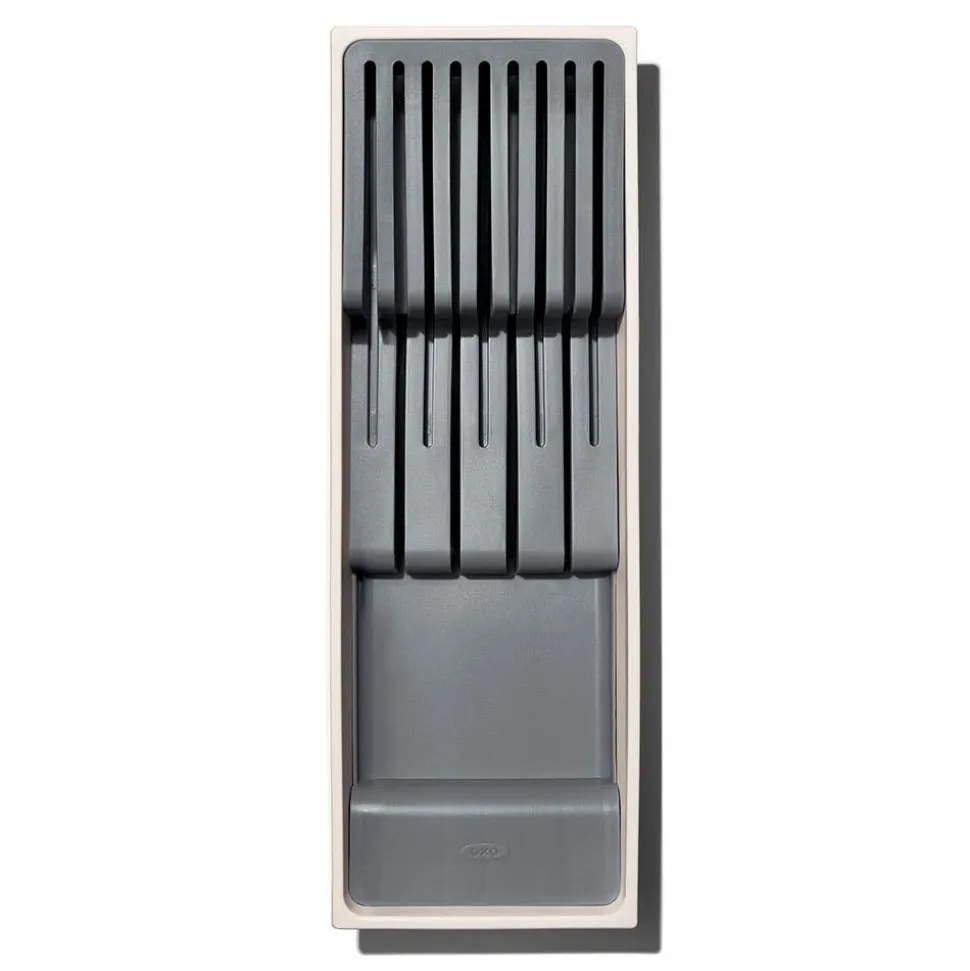 OXO Good Grips Compact Drawer Knife Organizer (White/Grey)