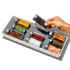OXO Good Grips Compact Drawer Spice Organizer (White/Grey)