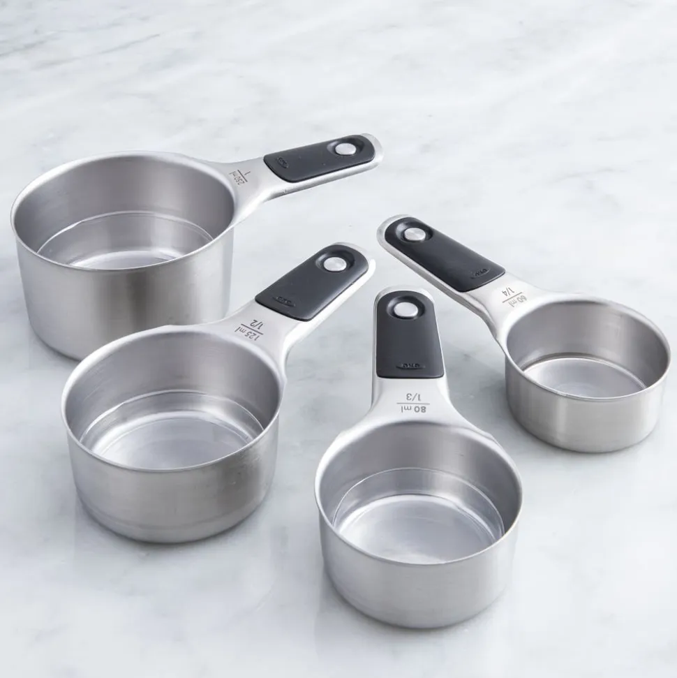 Oxo Good Grips Magnetic Measuring Cup - Set of 4 (Black/Stainless Steel)