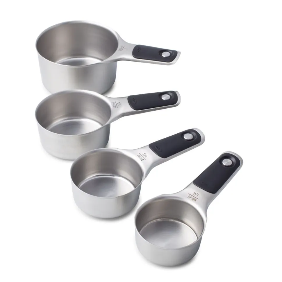 Oxo Good Grips Magnetic Measuring Cup - Set of 4 (Black/Stainless Steel)