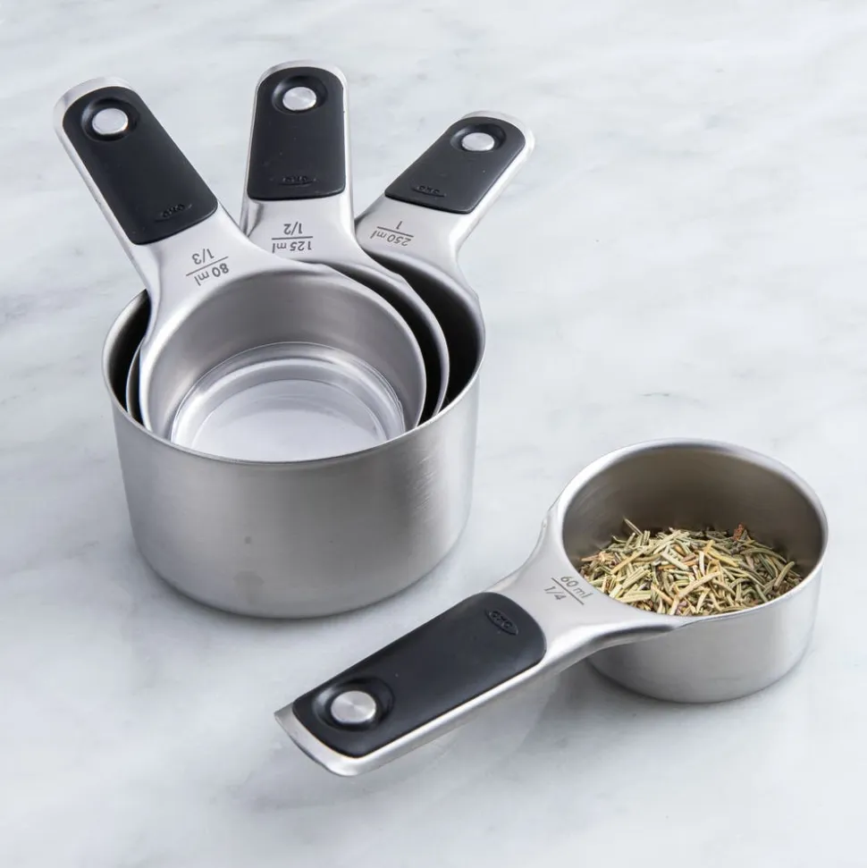 Oxo Good Grips Magnetic Measuring Cup - Set of 4 (Black/Stainless Steel)