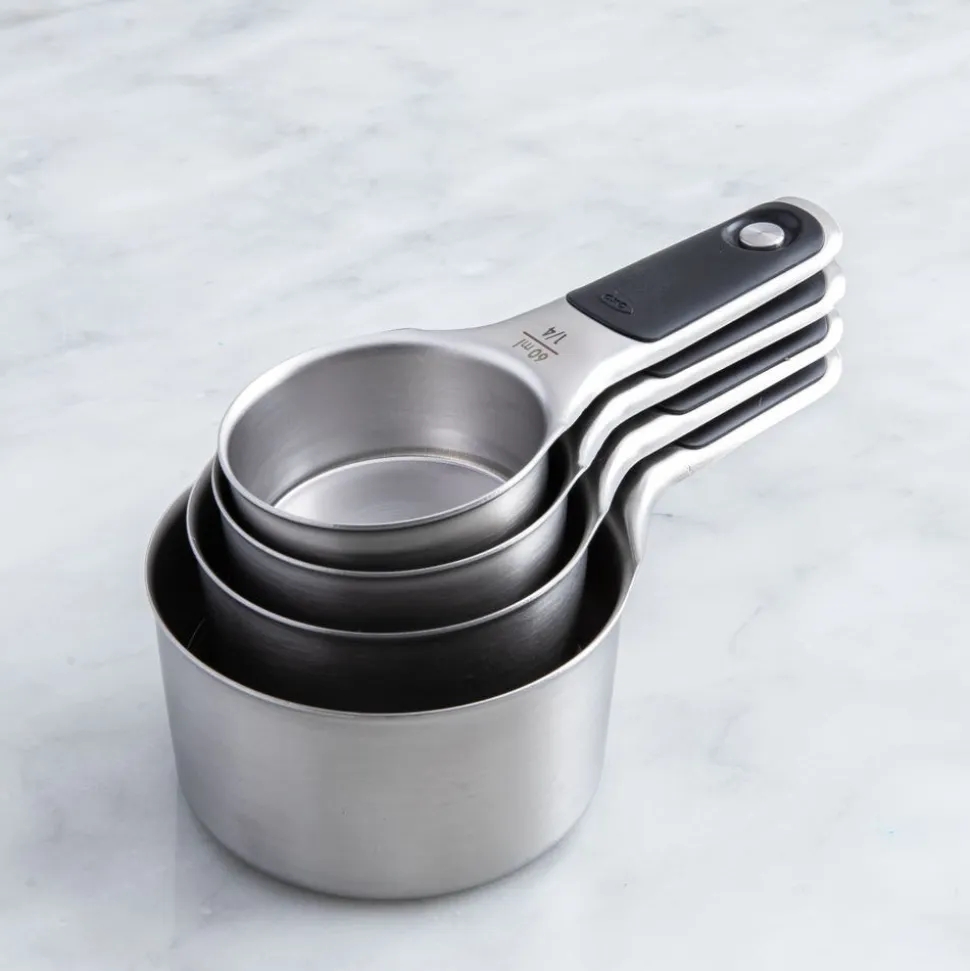 Oxo Good Grips Magnetic Measuring Cup - Set of 4 (Black/Stainless Steel)