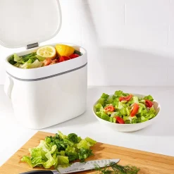 OXO Good Grips Plastic Compost Bin-Pail (White/Grey)