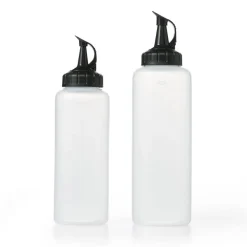 OXO Good Grips Plastic Squeeze Bottle - Set of 2 (Black/Clear)